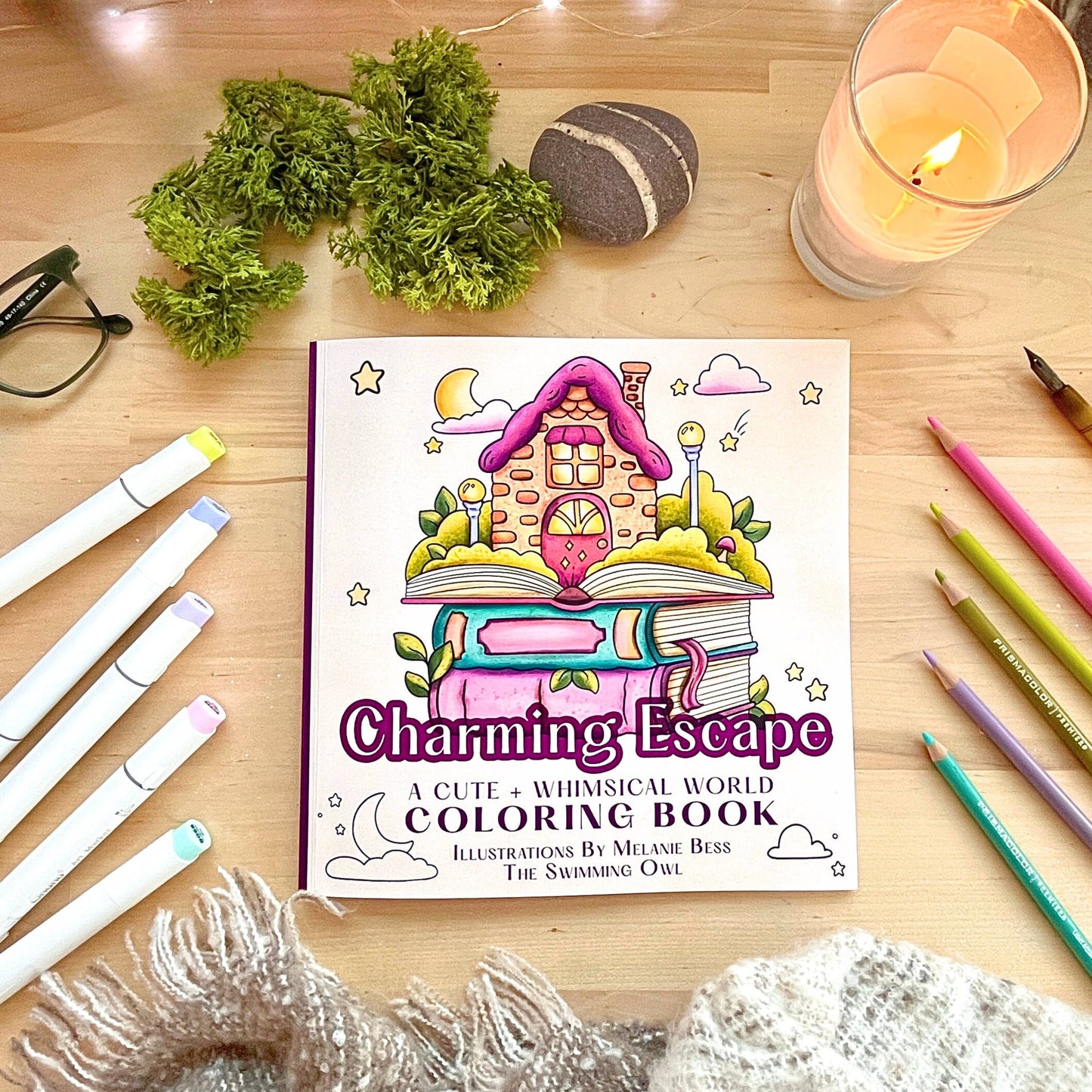 Charming Escape Coloring Book For Adults, Teens, + Kids