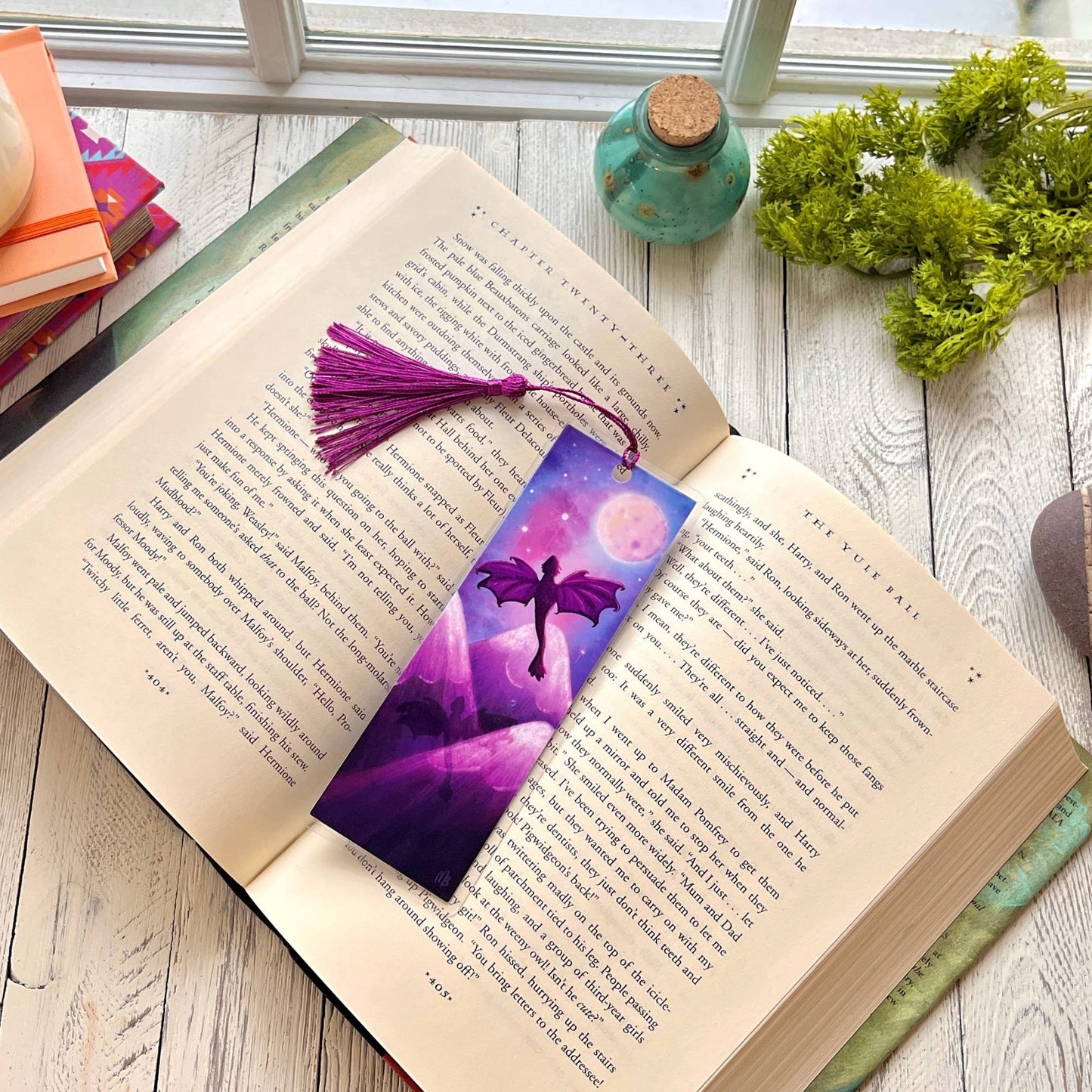 Dragon Bookmark | Laminated + Optional Tassel
