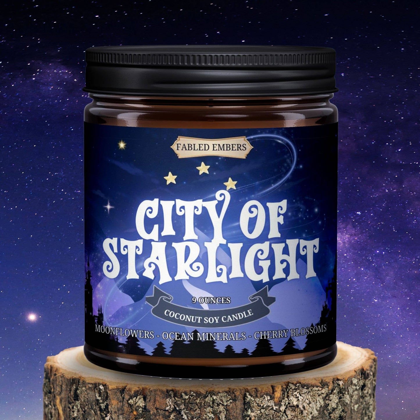 CITY OF STARLIGHT book lovers candle