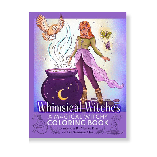 Whimsical Witches Coloring Book For Adults + Teens