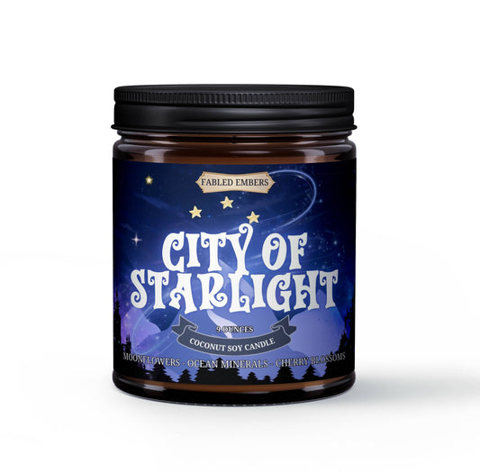CITY OF STARLIGHT book lovers candle