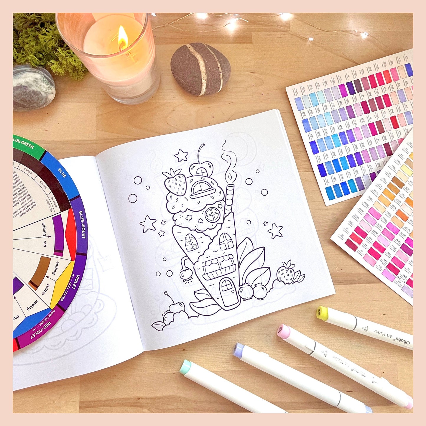 Charming Escape Coloring Book For Adults, Teens, + Kids