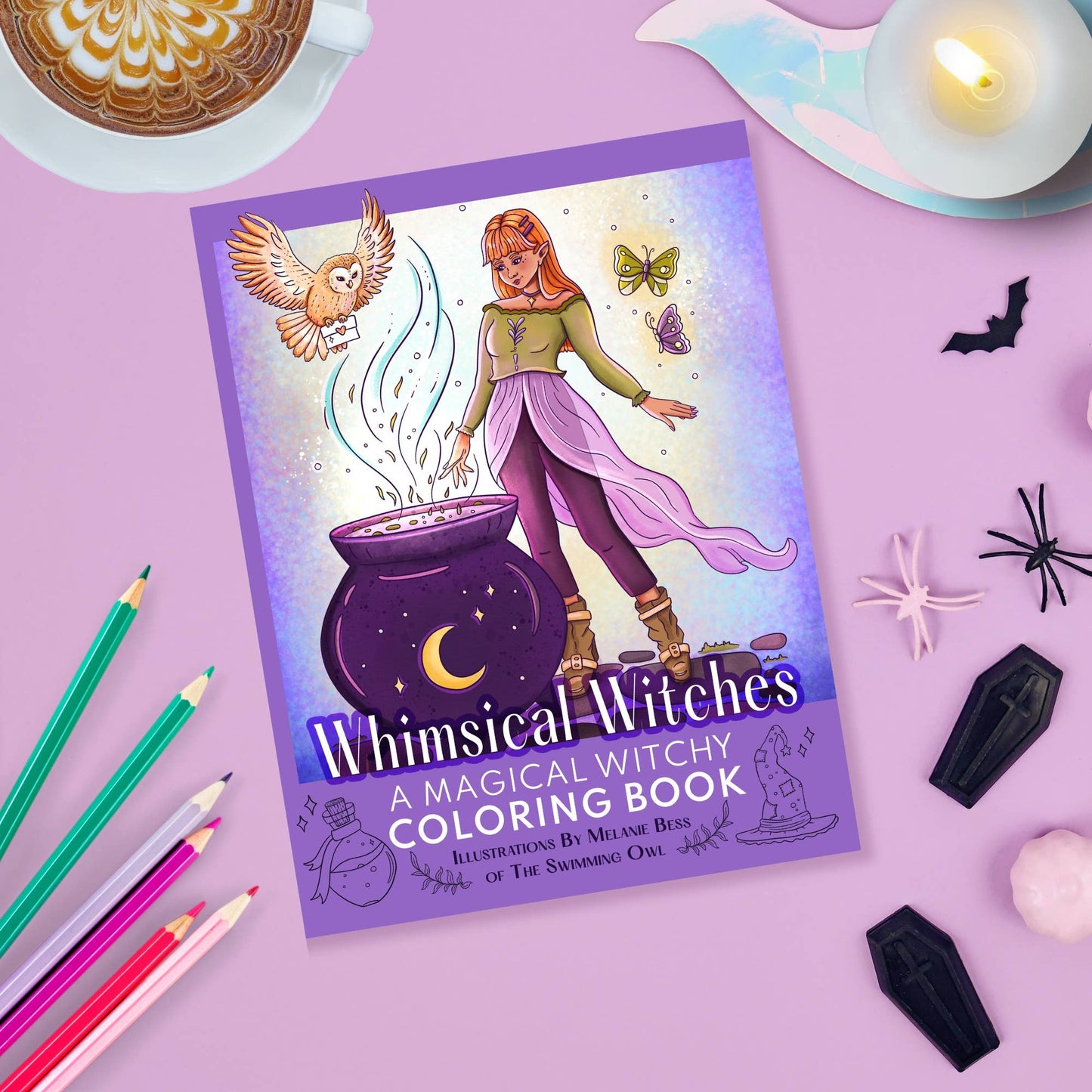 Whimsical Witches Coloring Book For Adults + Teens