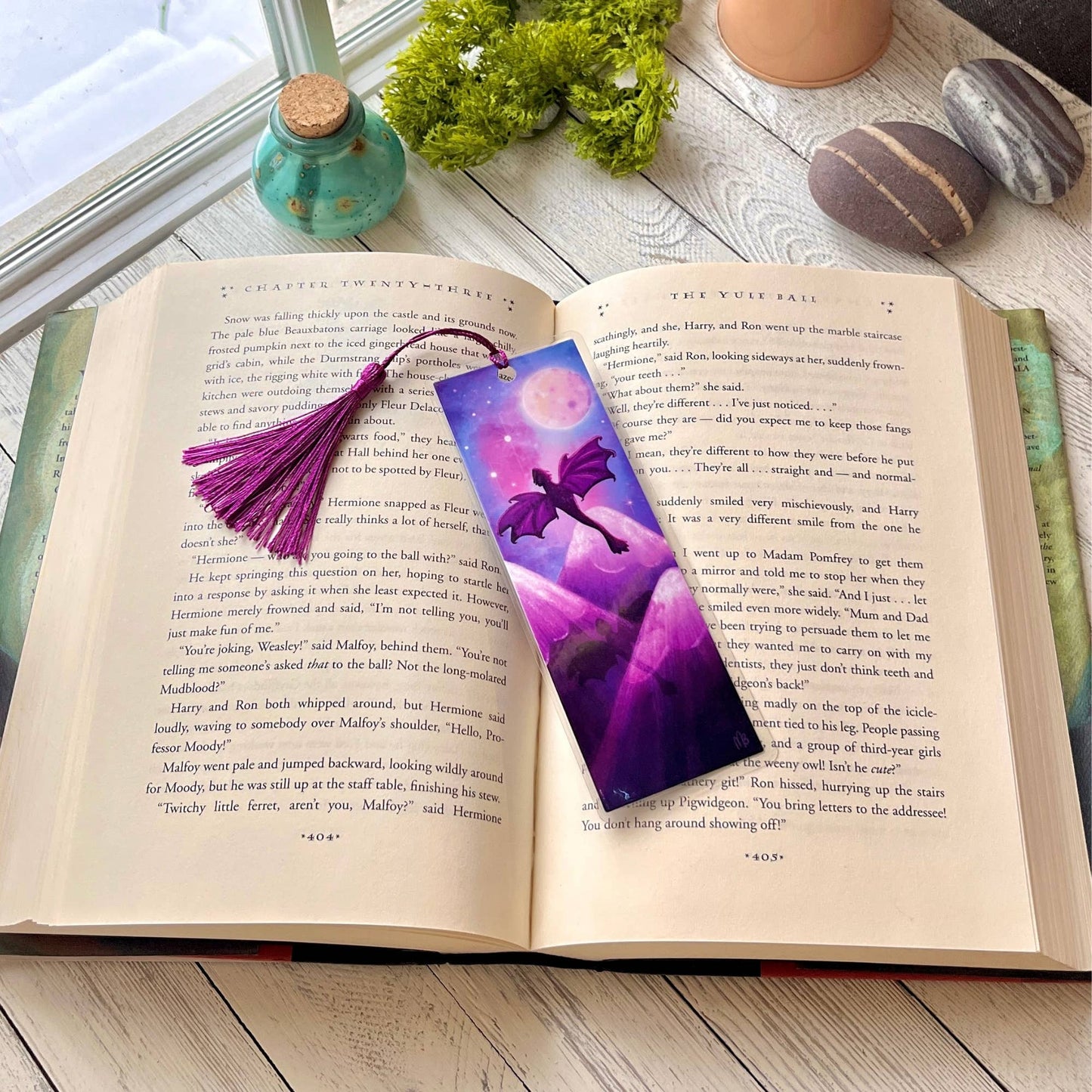Dragon Bookmark | Laminated + Optional Tassel