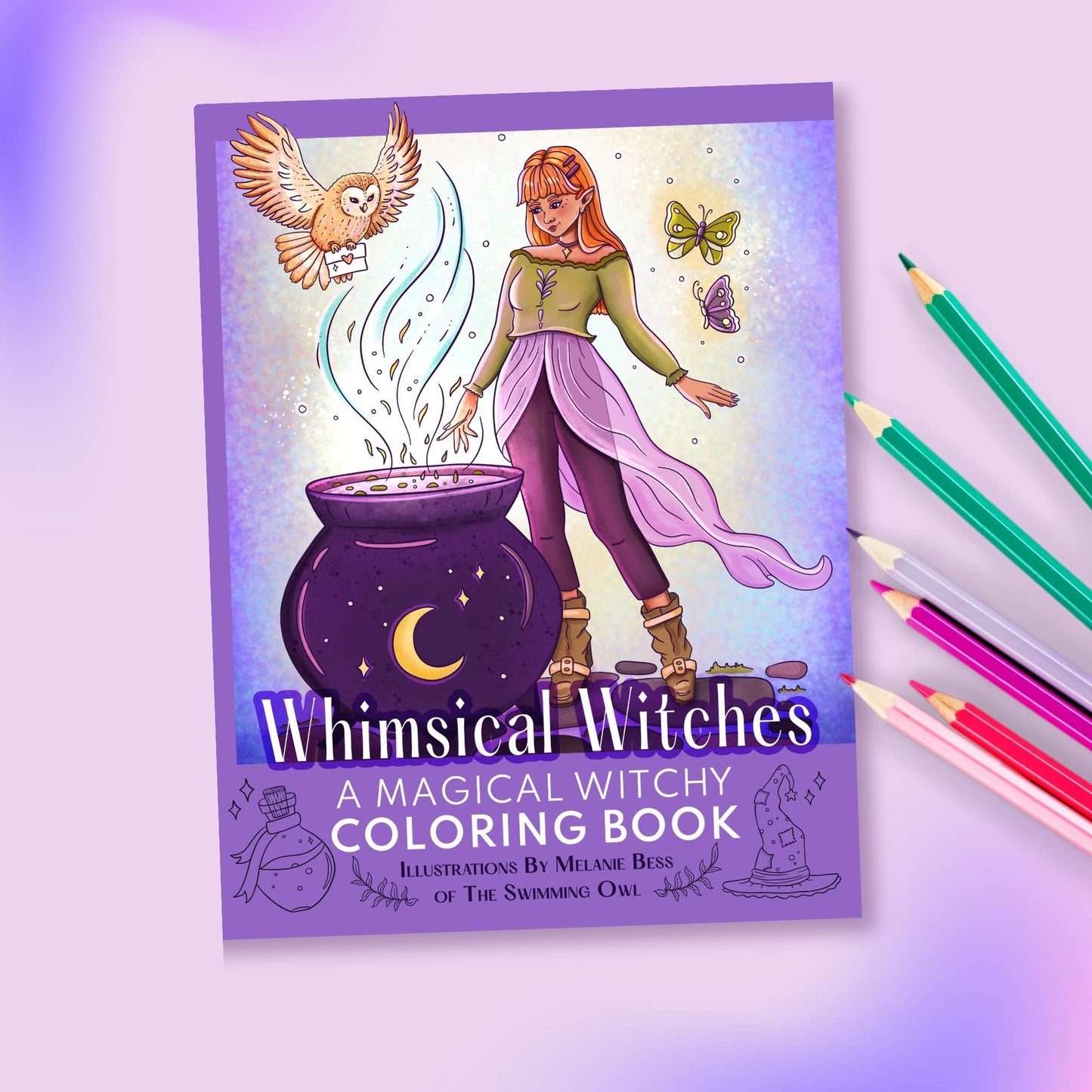 Whimsical Witches Coloring Book For Adults + Teens