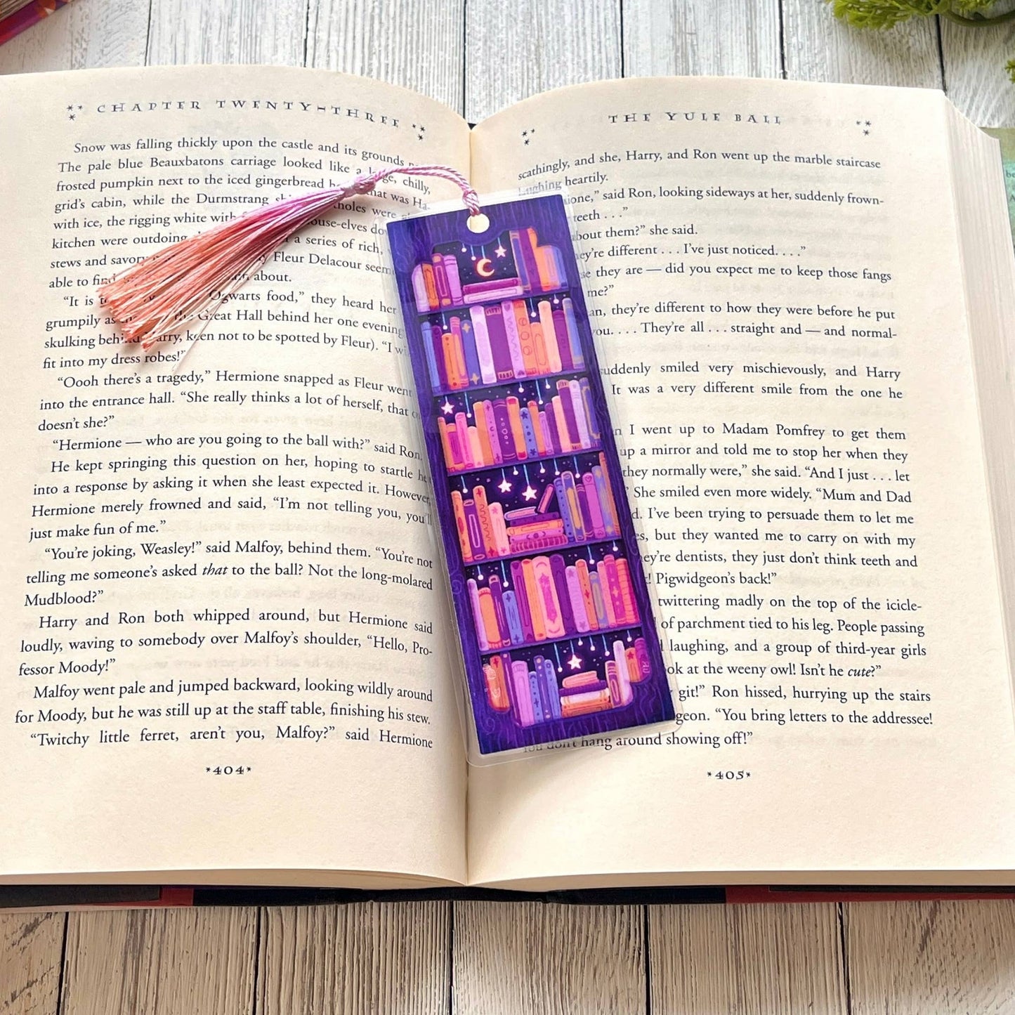 Dreamy Bookshelf Bookmark | Laminated + Optional Tassel