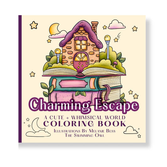 Charming Escape Coloring Book For Adults, Teens, + Kids
