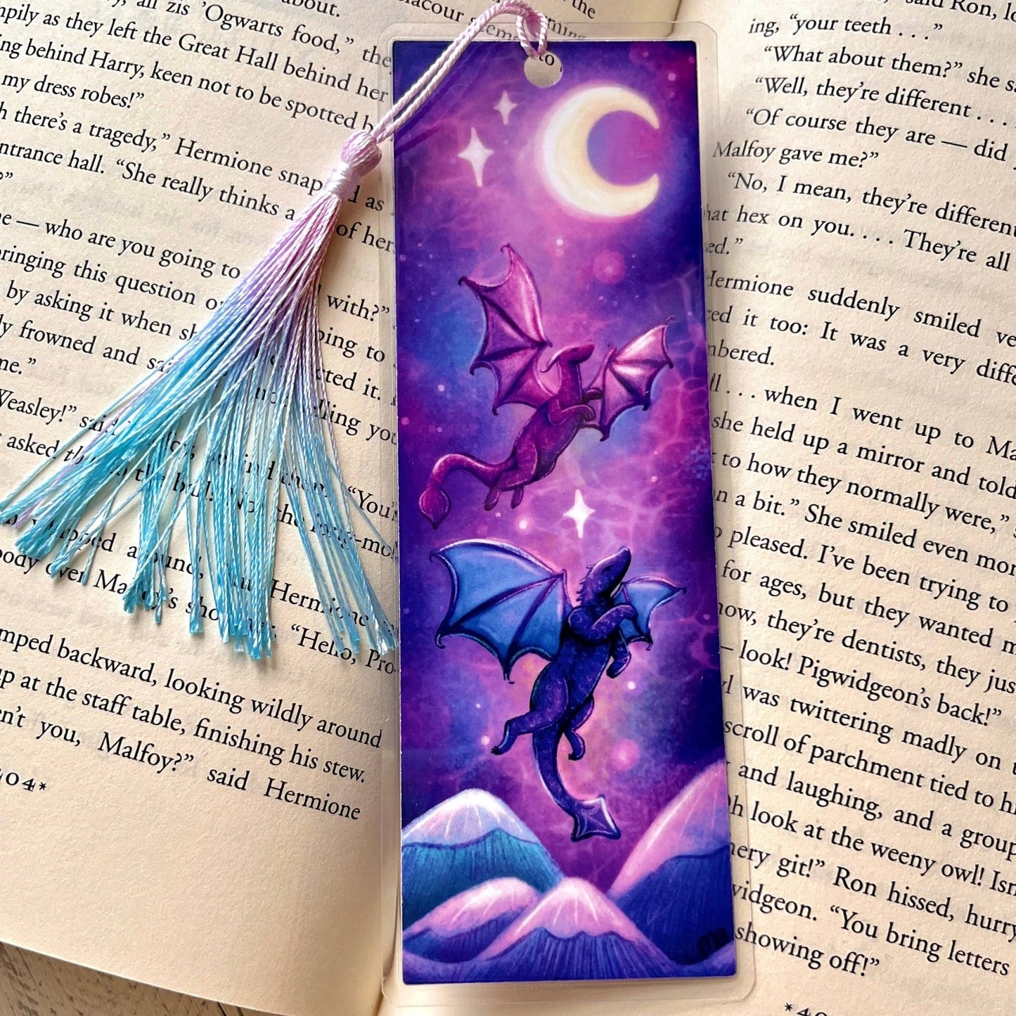 Dragon Mates Bookmark | Laminated + Optional Tassel