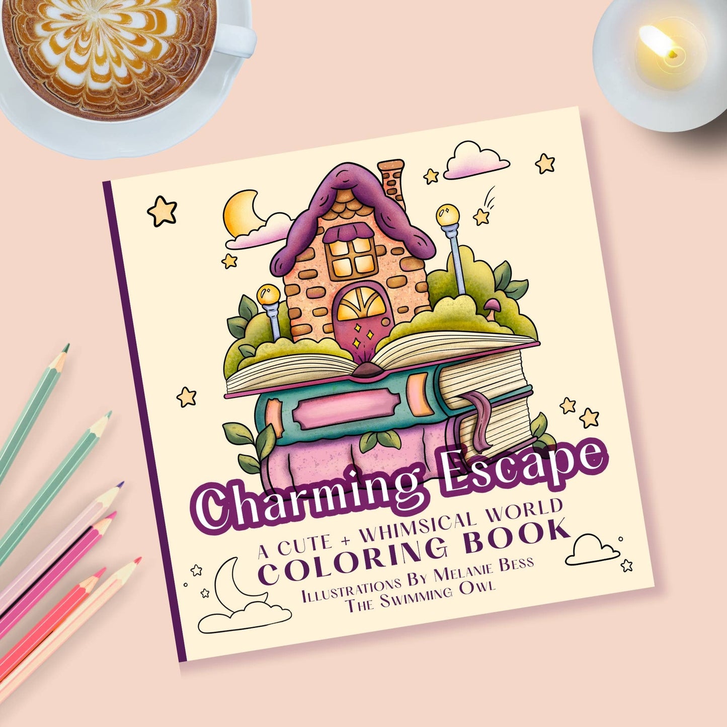 Charming Escape Coloring Book For Adults, Teens, + Kids