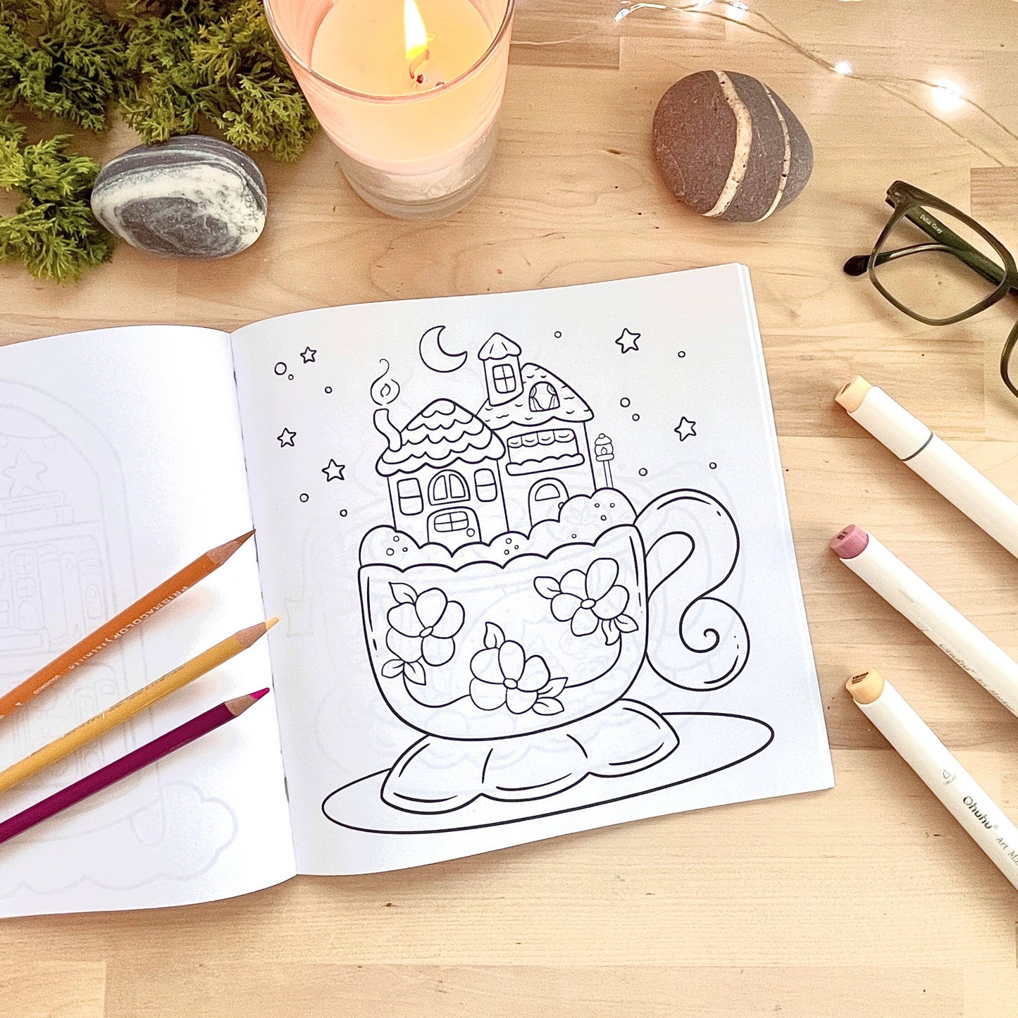 Charming Escape Coloring Book For Adults, Teens, + Kids