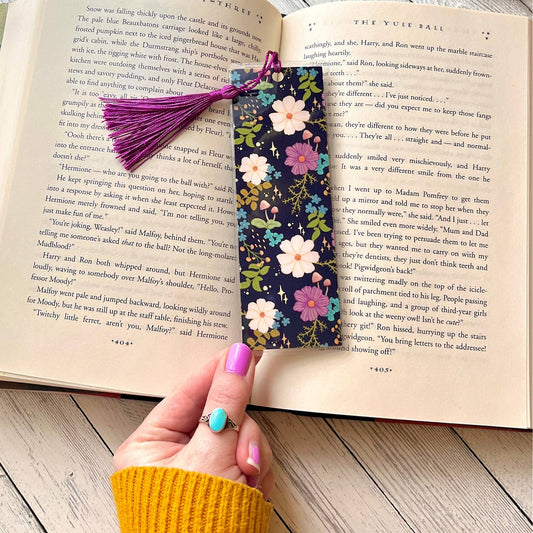 Dark Cottagecore Bookmark | Laminated + Optional Tassel
